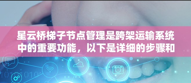 星云桥梯子节点管理是跨架运输系统中的重要功能，以下是详细的步骤和建议