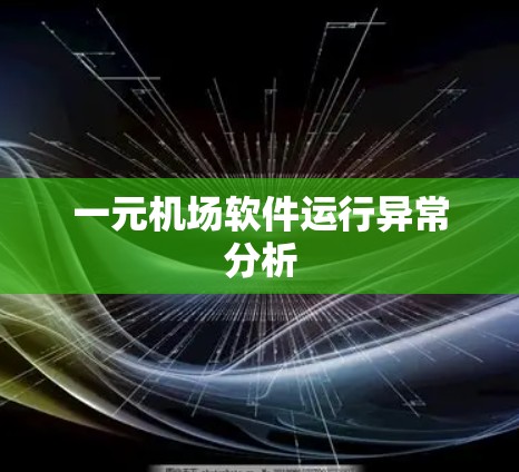 一元机场软件运行异常分析