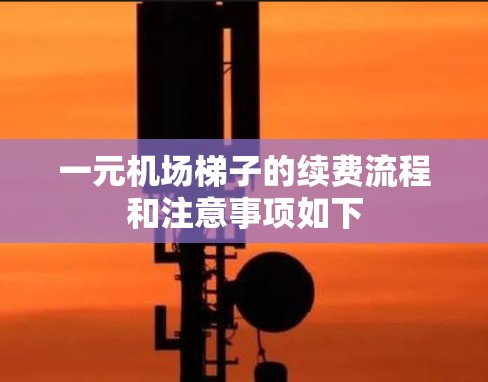 一元机场梯子的续费流程和注意事项如下 一元机场梯子的续费流程和注意事项如下