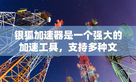 银狐加速器是一个强大的加速工具，支持多种文件格式，包括电子文件、图片、视频、音频、文档和格式。以下是针对银狐加速器的详细安装步骤